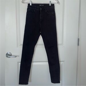 Zara High Rise Black Jeans